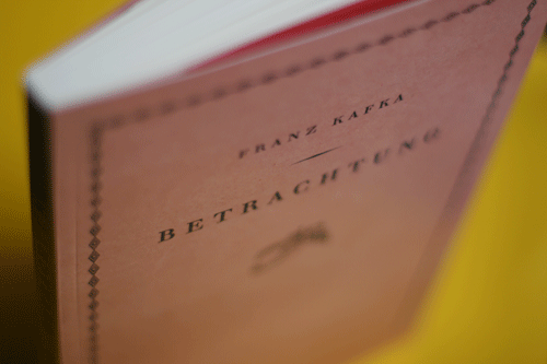 Franz Kafka, Betrachtung (1913), Faksimilenachdruck mit einem Nachwort von Roland Reuß © 2013, Titel