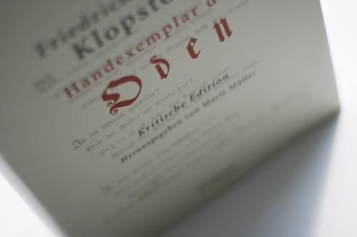  Klopstock, Handexemplar der Oden, U1